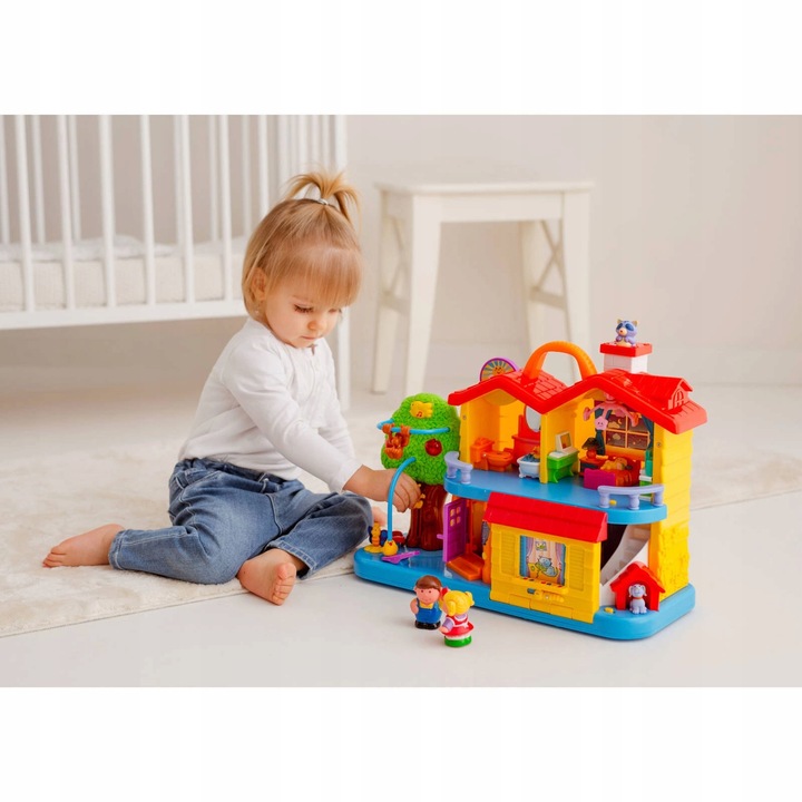 Odkrywczy Domek zabawka interaktywna edukacyjna dla dzieci 12m+, Dumel