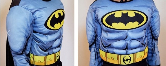 STRÓJ PRZEBRANIE BATMAN MASKA LED SUPERBOHATER NIETOPERZ HALLOWEEN 110 116