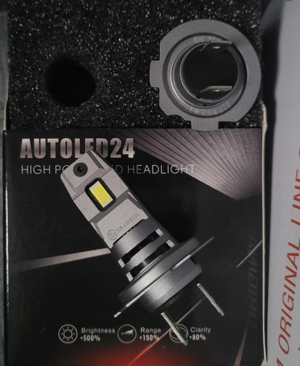 ŻARÓWKI LED i7s H7 CSP LIGHT PRO HOMOLOGACJA E8 RETRIFY CANBUS READY