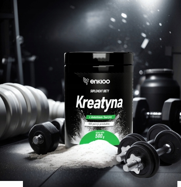 KREATYNA Monohydrat z dodatkiem TAURYNY 500g + Shaker