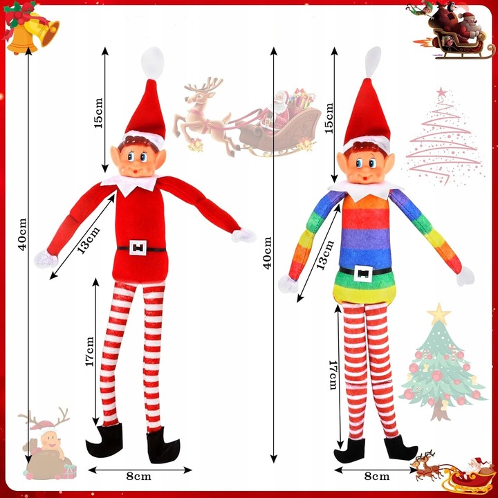 ELF ON THE SHELF PSOTNIK FIGURKA ELFA SKRZAT X 2