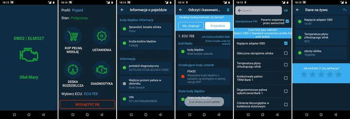 ELM327 BT PIC18F25K80 Bluetooth mini OBD2 TORQUE działa też z LeafSpy
