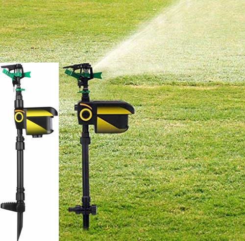 WODNY ODSTRASZACZ ZWIERZĄT KOTY PSY PTAKI KUNY Podczerwień OBRÓT 360° SOLAR