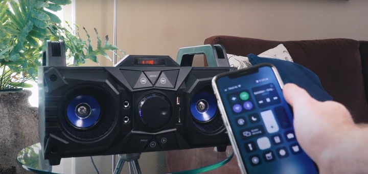 Głośnik bluetooth BOOMBOX BT SD USB AUX akumulator