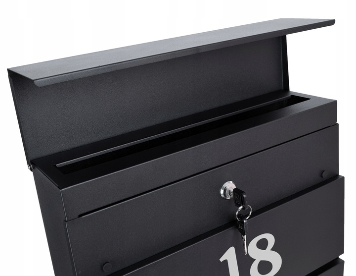 SKRZYNKA POCZTOWA NA LISTY GAZETY Z NAPISEM NUMEREM DOMU SPERSONALIZOWANA