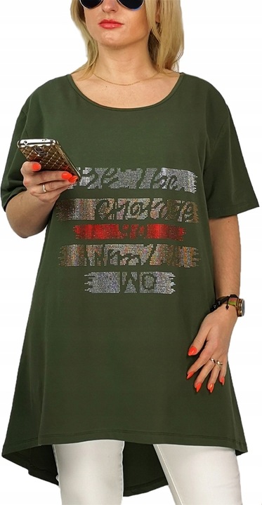 ASYMETRYCZNA TRAPEZOWA TUNIKA model OVERSIZE 48 50 52 54