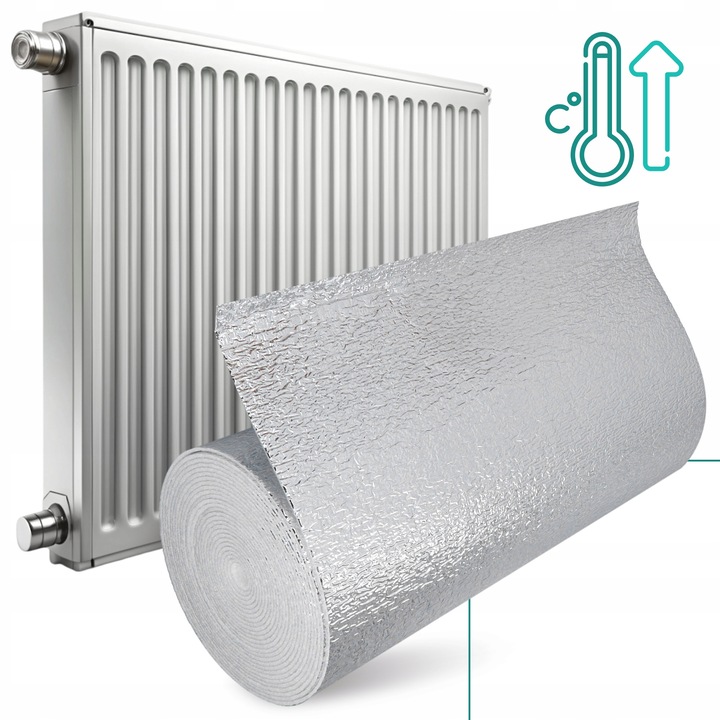 Ekran Zagrzejnikowy Mata Aluminiowa 15m Pianka Termoizolacyjna Izolacyjn GO