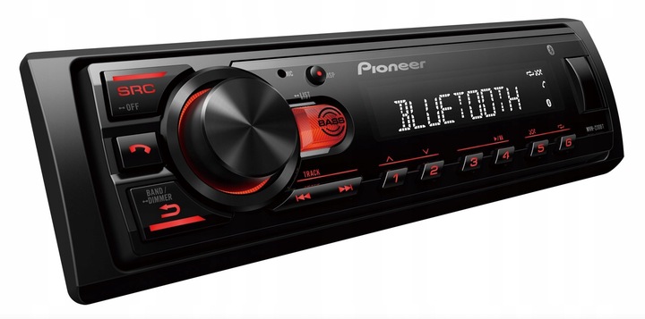 Pioneer MVH-230BT Radio samochodowe MP3 FLAC USB Bluetooth Max Power 4x50W