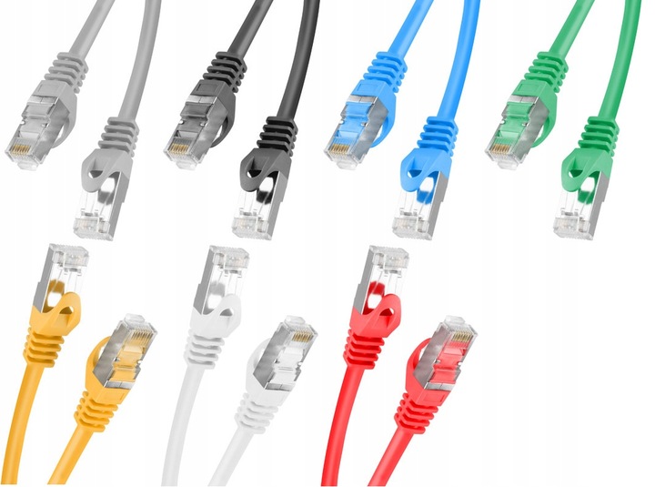 Kabel sieciowy LAN ETHERNET internetowy kat 6 FTP RJ45 30m Skrętka Czarny