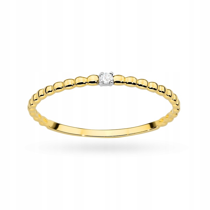 ZŁOTY DELIKATNY PIERŚCIONEK pr. 333 Obrączka z Kuleczek r.11 8k