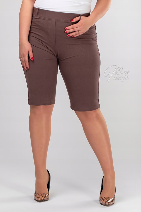 Spodenki dresowe 6XL brązowe kawowe plus size