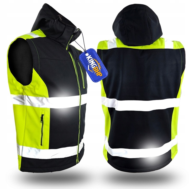 KAMIZELKA ROBOCZA Bezrękawnik KURTKA SOFTSHELL BHP HI-VIS ODBLASKI OC