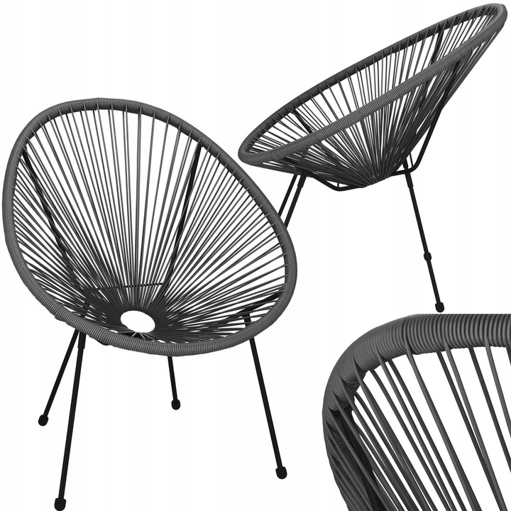 FOTEL OGRODOWY NA BALKON TARAS KRZESŁO OGRODOWE RATTAN ACAPULCO NOWOCZESNE