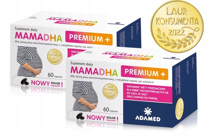 MamaDHA Premium+ DHA witaminy dla mamy 120 kaps.