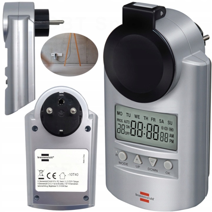 PROGRAMATOR CZASOWY WŁĄCZNIK CYFROWY TIMER LCD ELEKTRONICZNY ZEGAR IP44