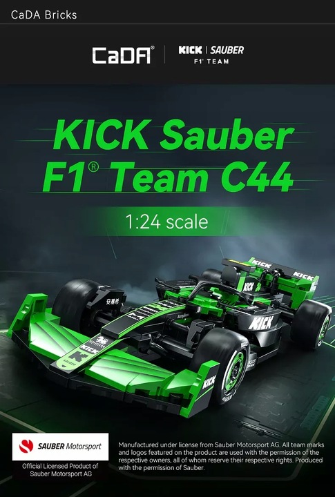 KLOCKI CADA BOLID FORMULA 1 KICK SAUBER F1 TEAM C44 314 EL. C55032W