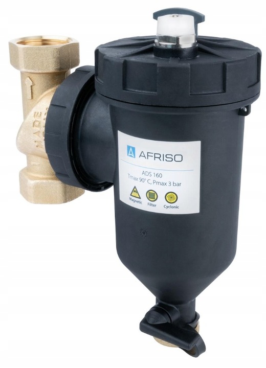 SEPARATOR FILTR ODMULNIK ZANIECZYSZCZEŃ MAGNETYCZNY INSTALACJI CO ADS160 1"