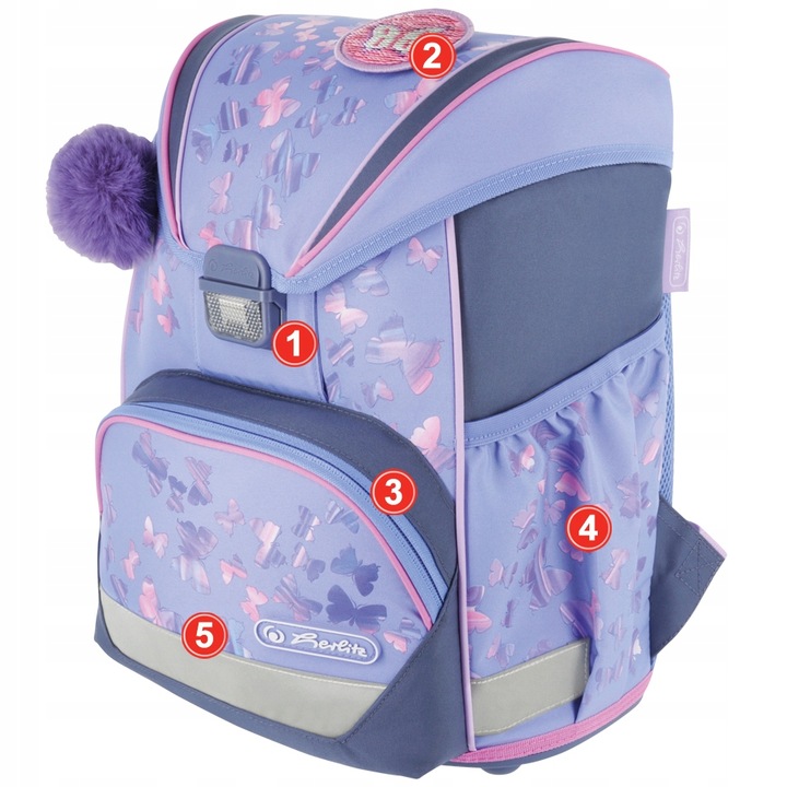 TORNISTER SZKOLNY HERLITZ ULTRALIGHT BUTTERFLY PARADISE 8-9 LAT