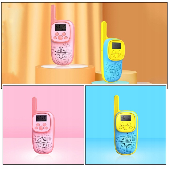 WALKIE TALKIE DLA DZIECI KRÓTKOFALÓWKA ZESTAW 2SZT ŁOKIEĆ DUŻY WYSIĘG 2025