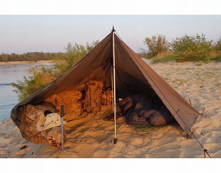 Płachta survivalowa Bushmen ThermoTarp 3x3m Tarp biwakowa do lasu IZOLOWANA