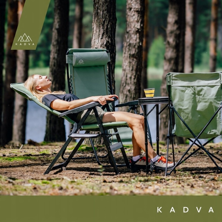 Krzesło turystyczne KADVA CAMPchair 3.0 zielony OS Aluminiowa Rama