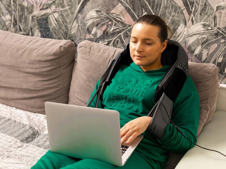 ODPRĘŻAJĄCY MASAŻER SHIATSU VENGA RAMION 3PRĘDKOŚCI PODCZERWIEŃ PODGRZEWANY