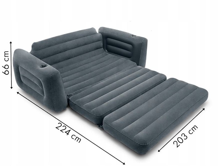 Intex DUUŻA sofa dmuchana 203x224x66 cm NEW 2025