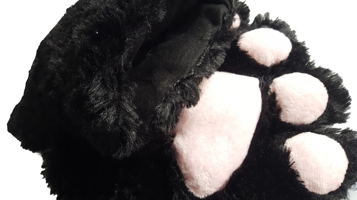 Rękawiczki damskie pełne KOCIE ŁAPKI niedźwiedzie plusz miękkie cosplay