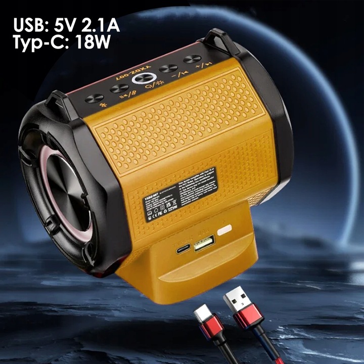 RADIO GŁOŚNIK DEWALT BLUETOOTH AKUMULATOR 18V 20V