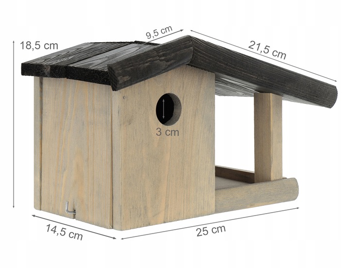 Drewniana Budka lęgowa dla ptaków, karmnik, domek