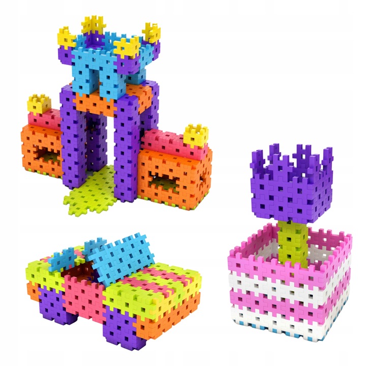 KLOCKI WAFLE KONSTRUKCYJNE MELI Basic 150 El MINI PUZZLE GOFRY EDUKACYJNE