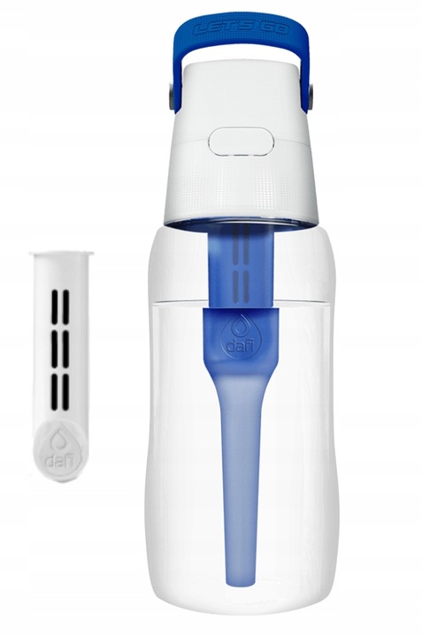 Zestaw silikonowa szczoteczka + Butelka filtrująca Dafi Solid 0,5 niebieska