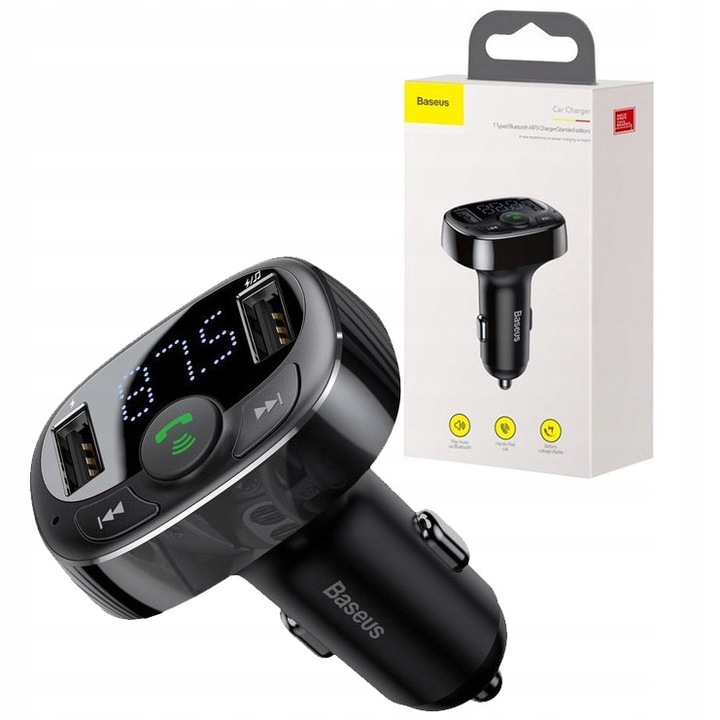 Baseus Ładowarka samochodowa Transmiter Bluetooth