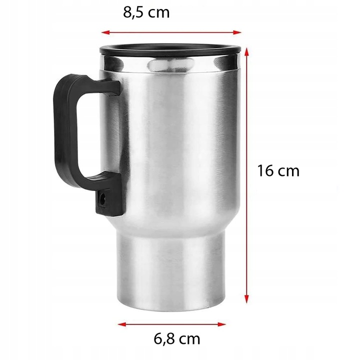 KUBEK TERMICZNY SAMOCHODOWY PODGRZEWANY 450ML
