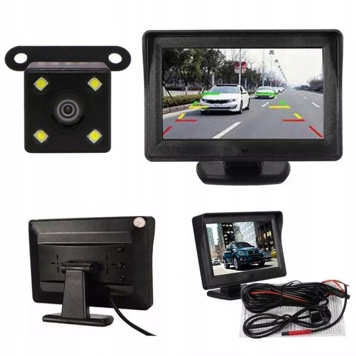 Kamera cofania, monitor - zestaw 12V