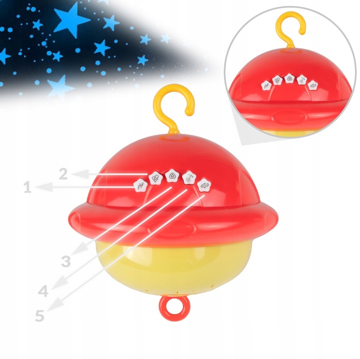 KARUZELKA KARUZELA DO ŁÓŻECZKA PROJEKTOR POZYTYWKA Z PILOTEM DLA DZIECI