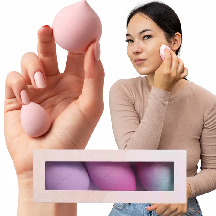 BLEND IT Zestaw gąbek do makijażu Violet Summer gąbka do makijażu