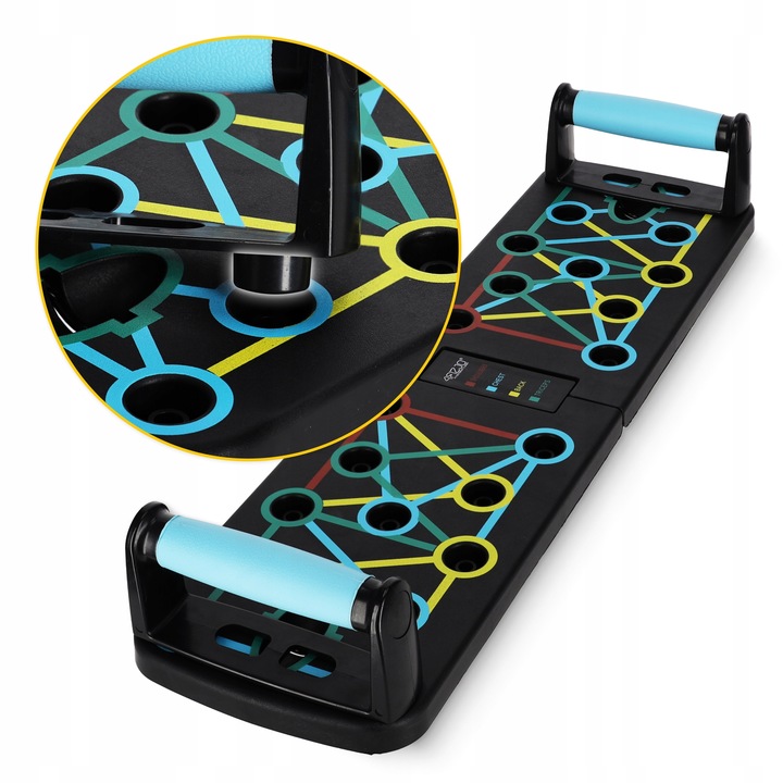 DESKA DO POMPEK PLATFORMA DO ĆWICZEŃ UCHWYTY WIELOFUNKCYJNA PUSH UP BOARD