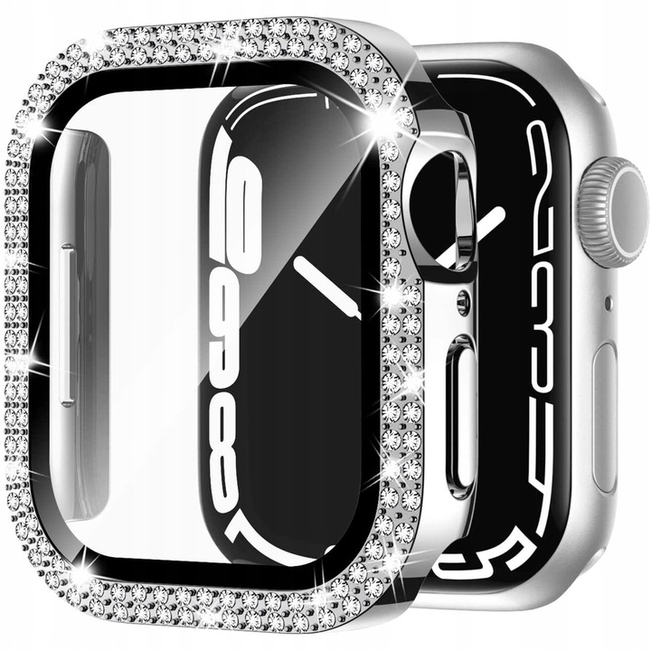 2w1 ETUI + SZKŁO DO APPLE WATCH 4/5/6/7/8/9/SE 40/41/44/45MM KOLORY