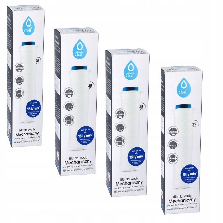 FILTR WKŁAD PRZEPŁYWOWY DAFI POLIPROPYLENOWY x4