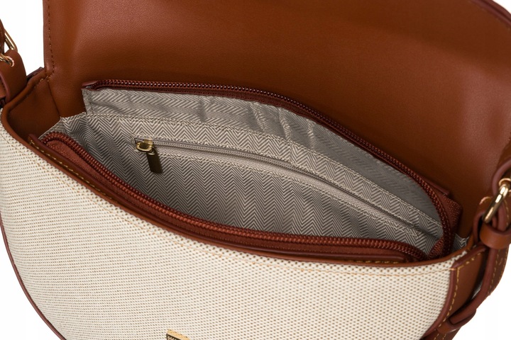 Torebka listonoszka damska Peterson płócienna canvas elegancka na ramię