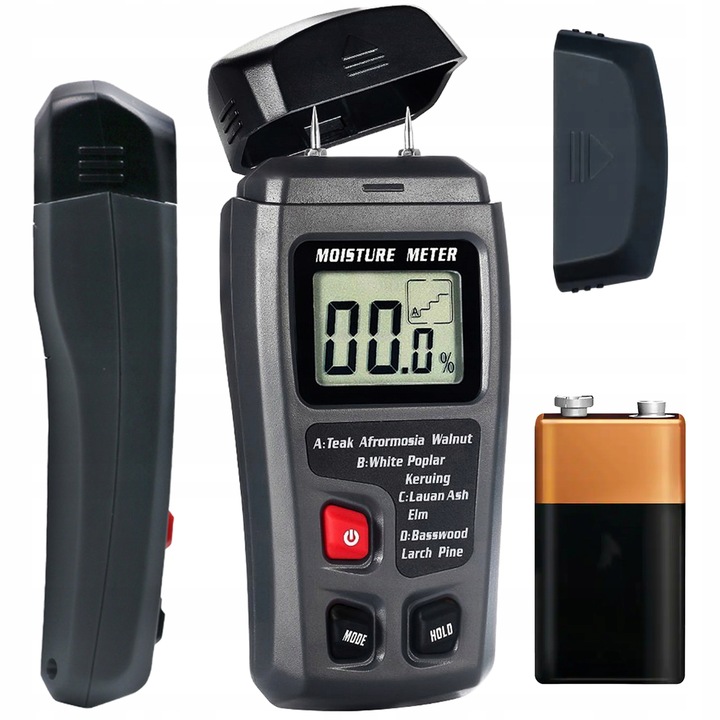 Wilgotnościomierz do drewna Miernik wilgotności drewna WYŚWIETLACZ LCD