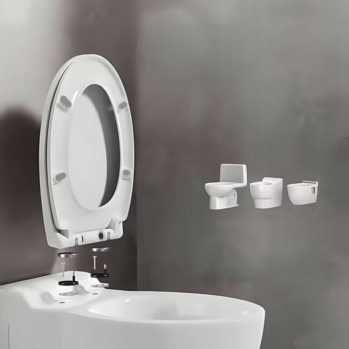 DESKA WC SEDESOWA WOLNOOPADAJĄCA TWARDY DUROPLAST do sedesu KOŁO JAKOŚĆ