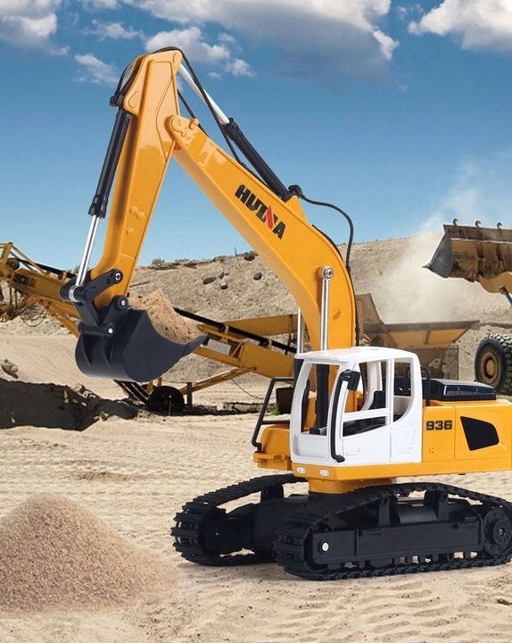 KOPARKA RC POJAZD BUDOWLANY ZDALNIE STEROWANA PREZENT DLA DZIECI PILOT RC