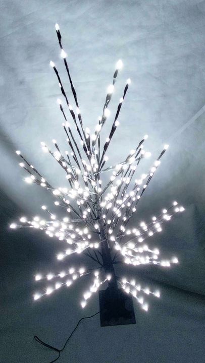 DRZEWKO ŚWIĄTECZNE LED ŚWIECĄCE LAMPKI 150cm XXL ZIMNY BIAŁY