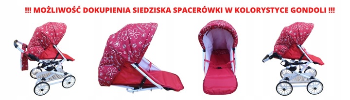 Wózek dla Lalek Składany Głęboki Adbor Viki Gondola Torba Koszyk kol. Vi-09