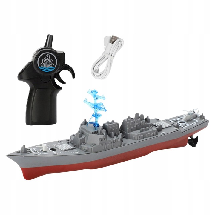 Przypomnienie o niskim stanie baterii łodzi zdalnie sterowanej, ładowalnej,