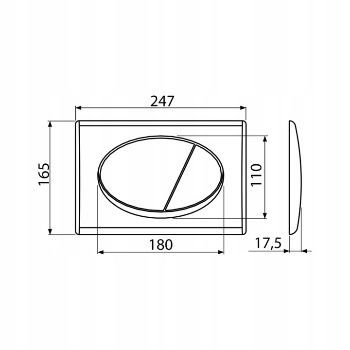Przycisk spłukujący do WC Alcadrain / Alcaplast / Delfin M70 biały