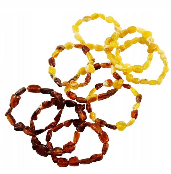 BRANSOLETKA BURSZTYNOWA dla DZIECI Na ZĄBKOWANIE