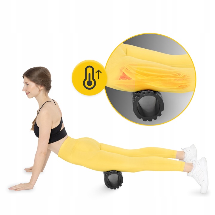 ROLLER WAŁEK DO MASAŻU ROLLOWANIA PLECÓW TWARDY CROSSFIT AUTOMASAŻ FITNESS